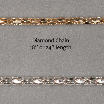 Diamond Chain in 18 or 24 inch length
